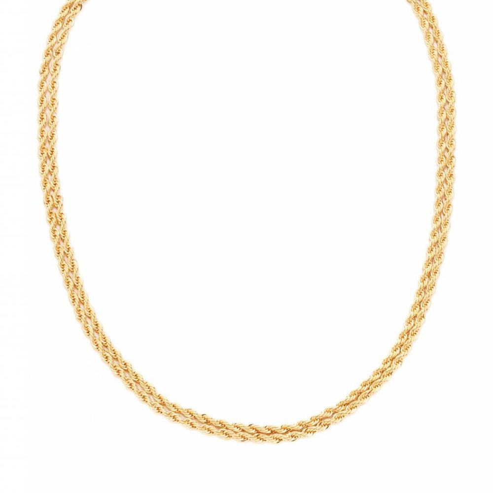 Vita Fede Braided Long Necklace Made in Italy